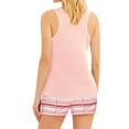 thumbnail image 4 of GESJQFZ Women Solid Color Tank Pajama Plaid Pocket Shorts Nightwear Set, 4 of 4