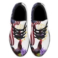 thumbnail image 2 of Rhode Island Stte Rhode Isl Red and Violet Flower Shoes Sneakers Black Size 9, 2 of 7