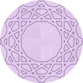thumbnail image 1 of Ahgly Company Machine Washable Indoor Round Transitional Bright Lilac Purple Area Rugs, 7' Round, 1 of 7