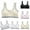Light Pink 1PCS & Black 1PCS & Light Gray 1PCS & White 1PCS & Beige 1PCS, variant on Training Bras for Girls Seamless Cotton Sports Bra Non Removable Pads Ultra Breathable Soft
