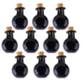 thumbnail image 1 of Collar de los deseos negro con tapones de corcho vacíos pequeños para botellas, viales y frascos de vidrio, 1 of 7