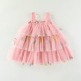 thumbnail image 2 of TAIAOJING Toddler Girls Sleeveless Holiday Tiered Mesh Dress Solid Color A-Line Dance Party Princess Dresses Beach Casual Birthday Boho Sundress Classic 3-4Y, 2 of 4