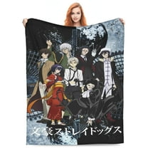 Bungo Stray Dogs (24) Bed Blanket 3D Printed Throw Blanket Lightweight Super Soft Air Conditioning Room All Season Blanket Sofa Couch Bed Fans Cartoon Blanket 60"x50"
