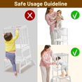 thumbnail image 6 of Toddler Standing Tower - Adjustable Height Toddler Kitchen Stool Helper - Kids Kitchen Step Stool for Learning with Removable Safety Railing White, 6 of 16