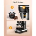 Automatic Grind and Brew Coffee Machine with 12oz Glass Coffee Pot and