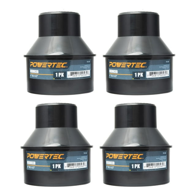 Conexiones de recolección de polvo POWERTEC 70136-P4 de 4 pulgadas a 2.5 pulgadas