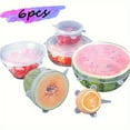 thumbnail image 6 of 6PCS Reusable Silicone Stretch and Seal Lids for Food Storage Flexible Round Silicone Bowl Covers 6 Different Sizes Keep Food Fresh, 6 of 9