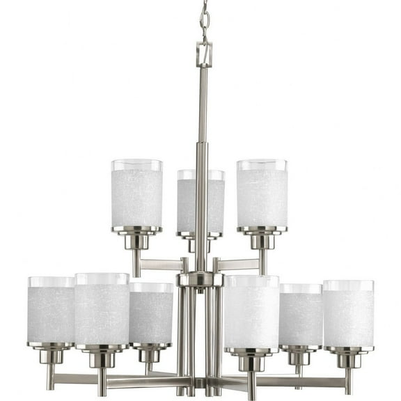 P4626-09-Progress Lighting-Alexa - Chandeliers Light - 9 Light in Modern style - 28 Inches wide by 28.5 Inches high-Brushed Nickel Finish
