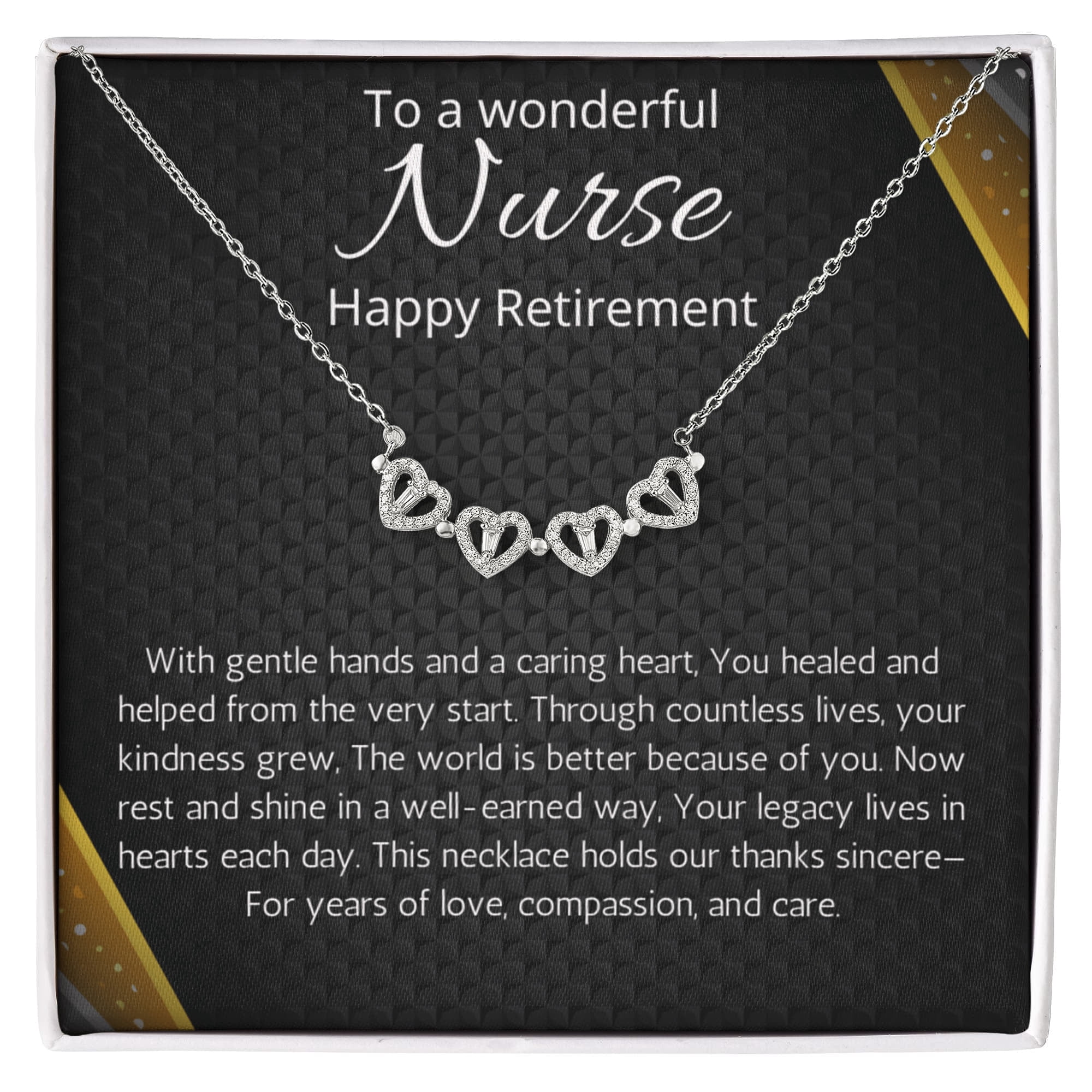 Nurse Retirement Gift Necklace For Women, Retirement Gift for Nurse, RN, Magnetic Hearts  Jewelry Retirement Party Gift for Nurse Coworker