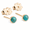 3mm 14K Gold filled, variant on Tiny Gold Stud Piercing Earrings Bezel Set for Cartilage Tragus Helix Multiple Hypoallergenic Birthstone Jewelry for Women Turquoise Matte 3 mm GF