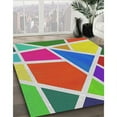 thumbnail image 2 of Ahgly Company Indoor Square Patterned Green Abstract Area Rugs, 8' Square, 2 of 6