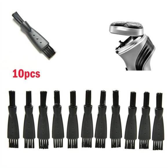 Bgsha Mens Electric Shaver Cleaning Brush Hair Remover Shaving Razor Brush Replacement Brushes 10pcs Black