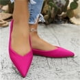 thumbnail image 2 of Willtoo Ladies Fashion Solid Color Pointed Toe Casual Shoes Shallow Flat Shoes Lace Shoes Women, 2 of 7