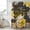 black, variant on Yellow Gnomes Shower Curtain, Waterproof Shower Curtains for Bathroom, Bee Daisy Honey Vintage Washable Fabric Bathtub Curtain Set Bath Decor with 12 Hooks 48"x72"
