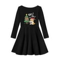thumbnail image 5 of DISNIMO Christmas Dog Dress for Girls Christmas Tree Dress Kids Girl Long Sleeve Dress Size 13-14 Girls Midi Dress Long Sleeve Swing Dress Girls Above Knee Dress for Teen Girls Long Sleeve Dress, 5 of 6