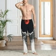 thumbnail image 4 of Salouo Abstract Red Sun Design Print Pajama Pants for Men, Lounge Pants Elastic Waistband Casual Men's sleepwear Loungewear Sleep Pajama Pant -X-Large, 4 of 7