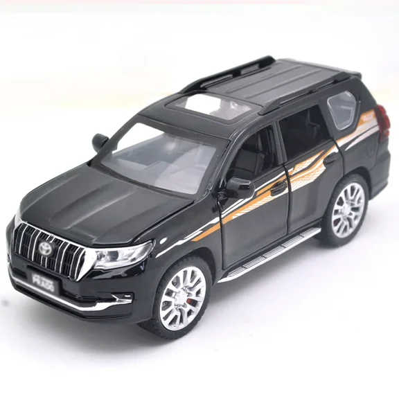 1/32 For Toyota Land Cruiser Prado die-casting metal alloy model car sound and light pull-back series children's toy gifts