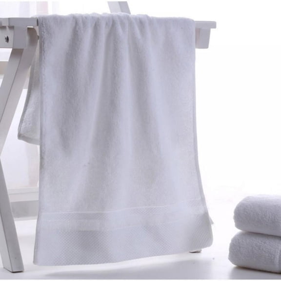 Cotton Hand Towels, 14" x 30" Bath Towels Soft and Absorbent Hotel Towels, White, 1 PC