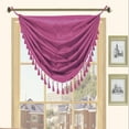 thumbnail image 4 of Holly Faux Silk Hanging Tassels Window Valance 3 Pack - 36 x 37 -Olive, 4 of 7