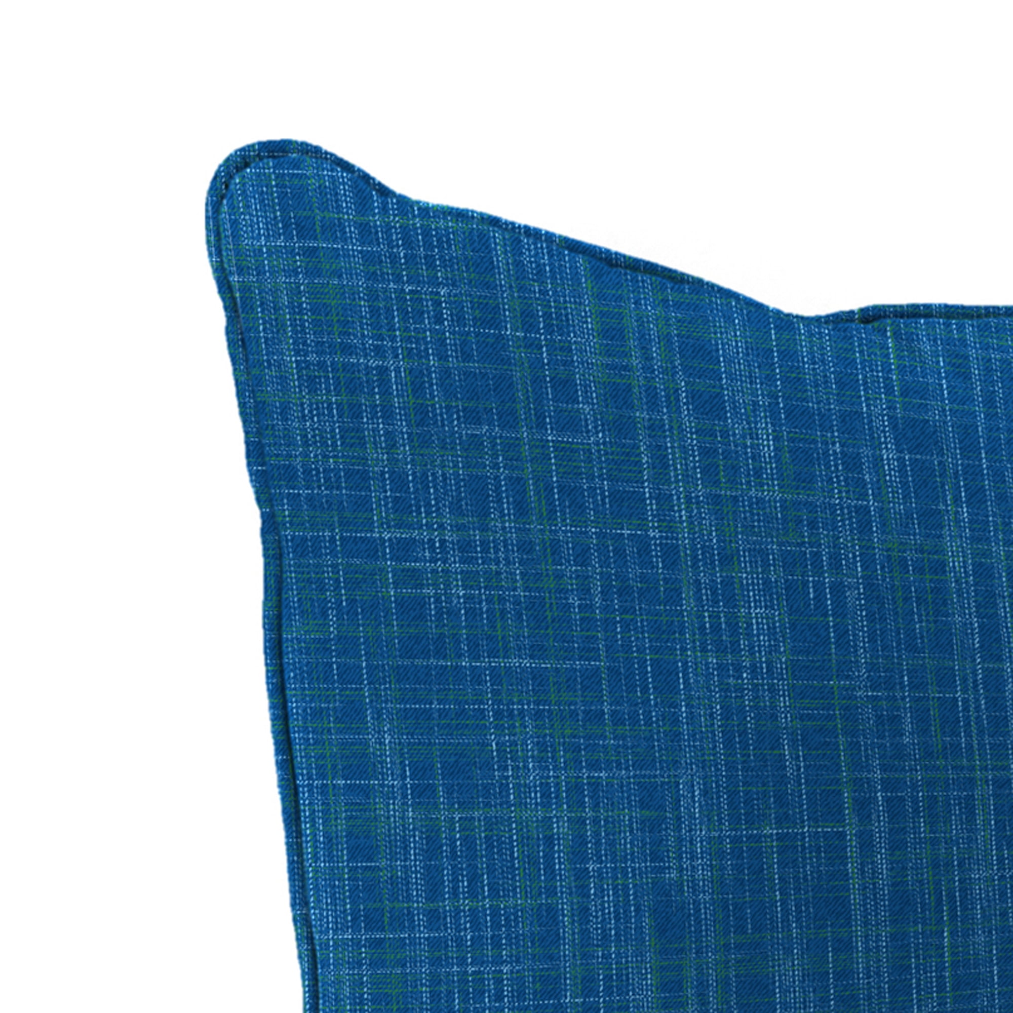 Jordan Manufacturing 48" x 24" Harlow Lapis Blue Solid Rectangular Outdoor Deep Seat Chair Cushion Set with Welt