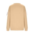 thumbnail image 4 of Trubkh Sweatshirts for Women Womens Sweat Shirts No Hood Sweatshirts for Women Trendy Fall Outfits for Women Crewneck Sweatshirts Crewneck Sweatshirts Women Womens Crewneck Beige L, 4 of 6
