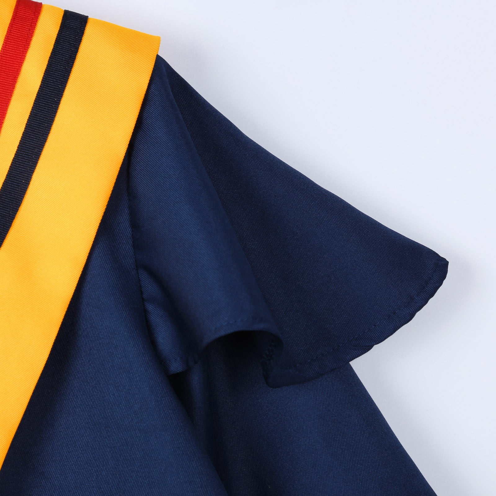 VNKIDY Girls Kids Collar Graduation Gown Dress With Star Decorations Matching Graduation Cap Set For Preschool Kindergarten Graduation Ceremonies School Events