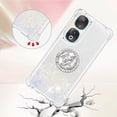 thumbnail image 3 of Funda para Honor 90 5G con Brillo Líquido Flotante, Purpurina, Parachoques y Anillo Giratorio Soporte, 3 of 5