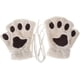 thumbnail image 1 of Guantes de felpa con medio dedo Guantes de pata de gato Lindos guantes sin dedos para niñas, 1 of 3