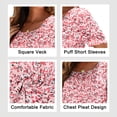 thumbnail image 6 of OutfitShow Summer Square Neck Tops for Women Puff Short Sleeve Shirts Dressy Casual Tunic Blouses, 6 of 8