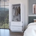 thumbnail image 4 of Plethoria Home White 2-Drawer Wardrobe, 4 of 7