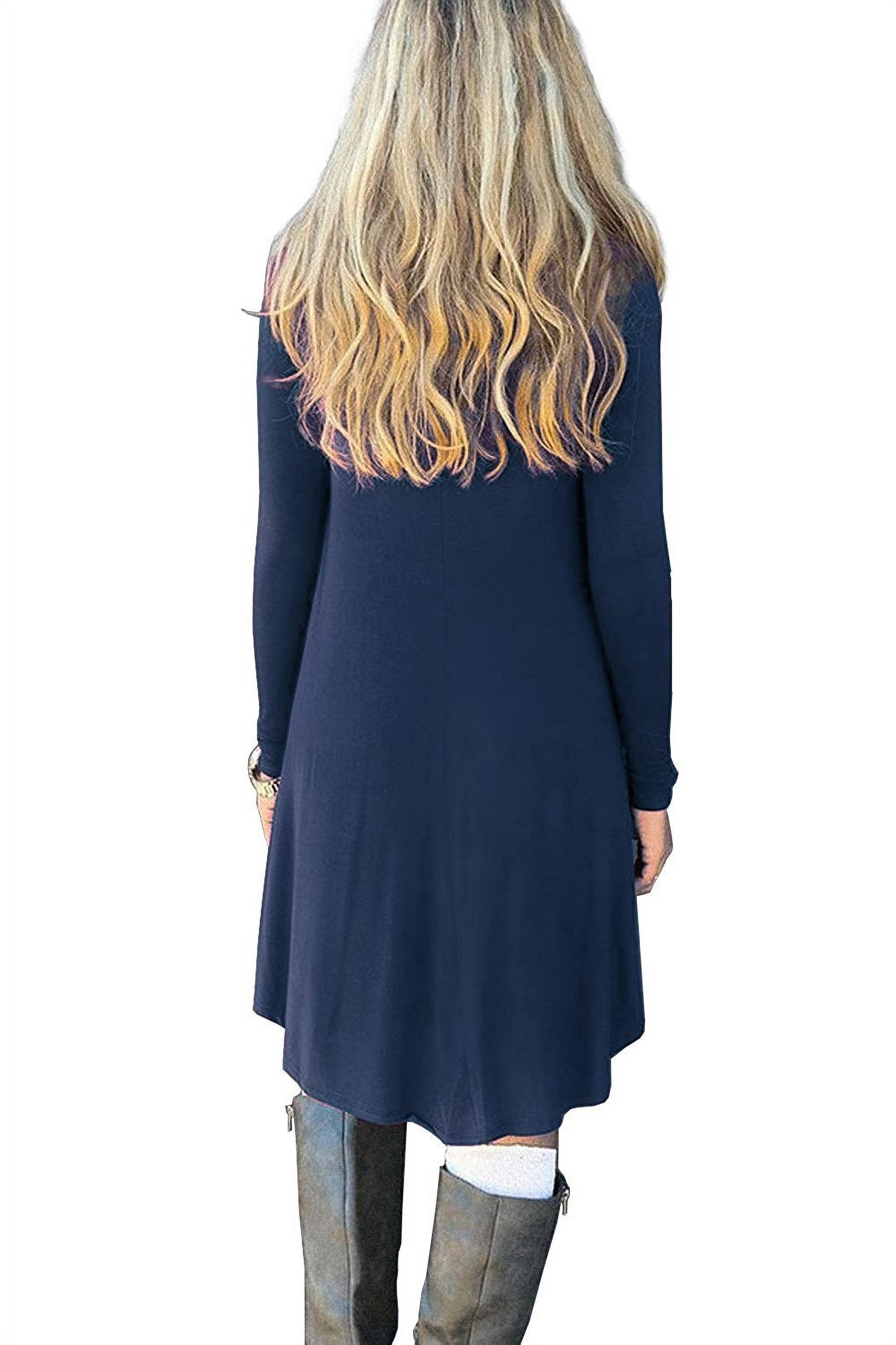 Women's Long Sleeve Casual Loose T-Shirt Dress - Walmart.com