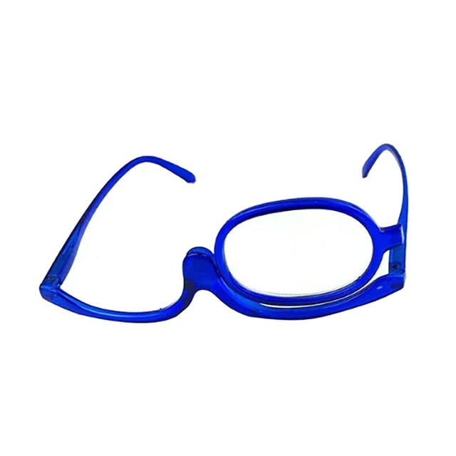 Magnifying Makeup Glasses Eye Make Up Spectacles Flip Down Lens Womens Reading Glasses, Plastic Frame