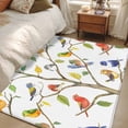 thumbnail image 4 of Watercolor Bird Runner Rug 2.7x5 FT, Non Slip Entryway Carpet, Modern Spring Branch Colorful Leaf Washable Soft Floor Carpet Entrance Mat Non-Shedding Throw Rug for Hallway Laundry Room Bedside, 4 of 9