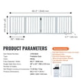 thumbnail image 3 of Freestanding Pet Barrier, 24" Height x 80.3" Width, 4-Panel Folding Dog Gate for Various Openings, Expandable and Quiet Foot-Supported Indoor Dog Fence, White, 3 of 6