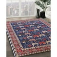 thumbnail image 3 of Ahgly Company Machine Washable Indoor Rectangle Industrial Modern Plum Purple Area Rugs, 5' x 8', 3 of 7