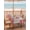 Pink Crimson Beige, variant on Outdoor Tablecloth with Umbrella Hole and Zipper, Valentine's Day Square Table Cloth 54x54 Inch Waterproof Tablecloth, Pink Love Gnomes Roses Ombre Romantic Picnic Table Cover for Patio Camping