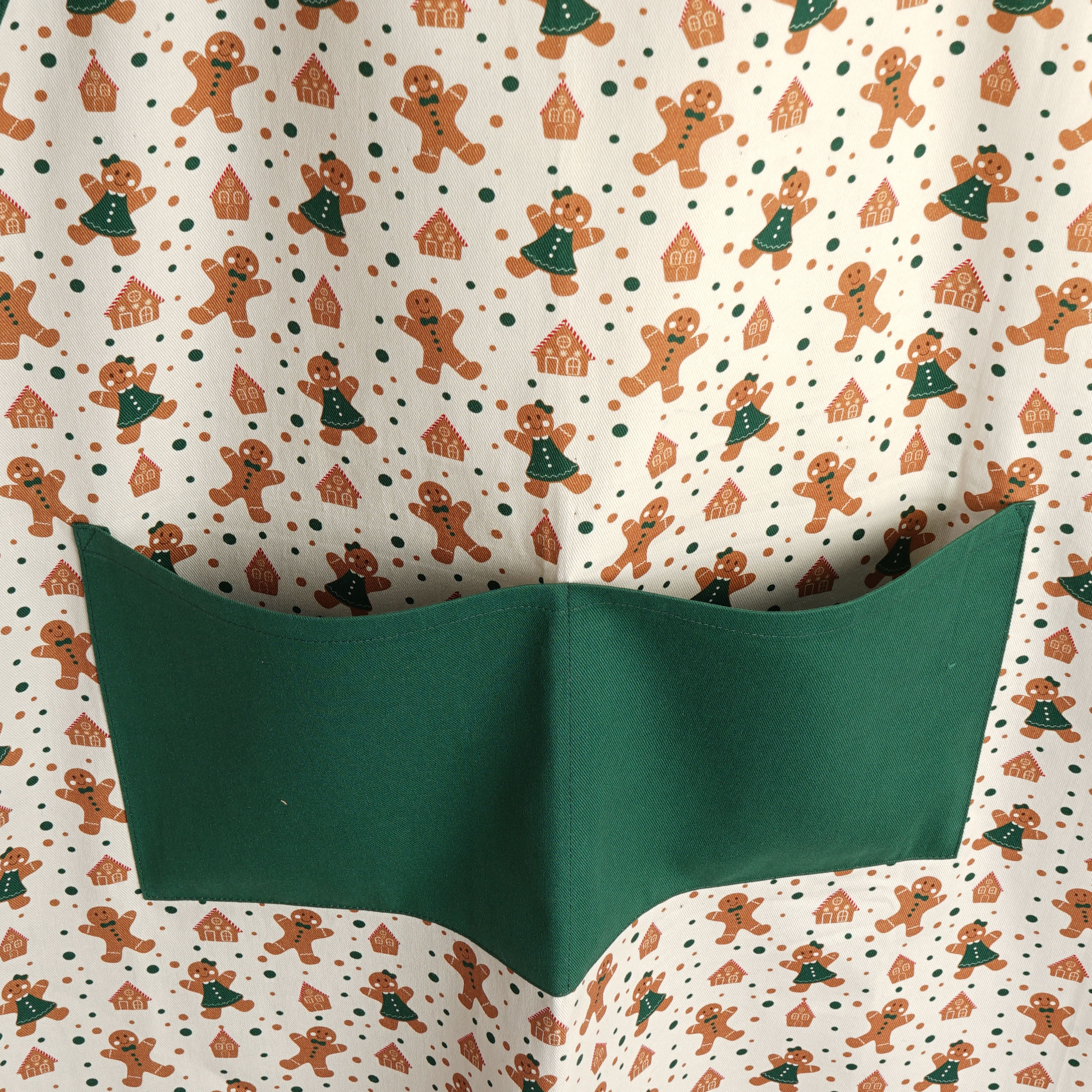 Holiday Time Christmas Gingerbread Apron – Festive Holiday Baking Apron