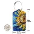 thumbnail image 4 of Sikiie vintage Starry Sunflower Luggage Tag for Suitcase Leather Baggage Tag with Stainless Steel Loop Privacy Cover for Women Men Girls-4 PCS, 4 of 5