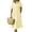 Yellow, variant on sicmoss Summer Women's Yellow Striped Cotton Short Sleeve Shirt Dress Midi Long Relaxed Fit with Button-Down Collar