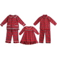 thumbnail image 3 of Pijamas de franela a juego para niños, ropa de tartán rojo Unisex para bebé, niño y niña, conjunto de pijamas de manga larga para Familia, niños y niñas, Navidad, Invierno, 3 of 4