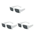 thumbnail image 2 of kurtrusly Rectangular Lightweight Frame Protection For Fashionable Look PC Materials Eyeglasses Solid white frame 3Set, 2 of 6