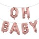 thumbnail image 3 of globos de aluminio con la letra Oh Baby de 16 pulgadas, color oro rosa y plata, para decoración de fiestas de revelación de género, bodas y baby shower, 3 of 5
