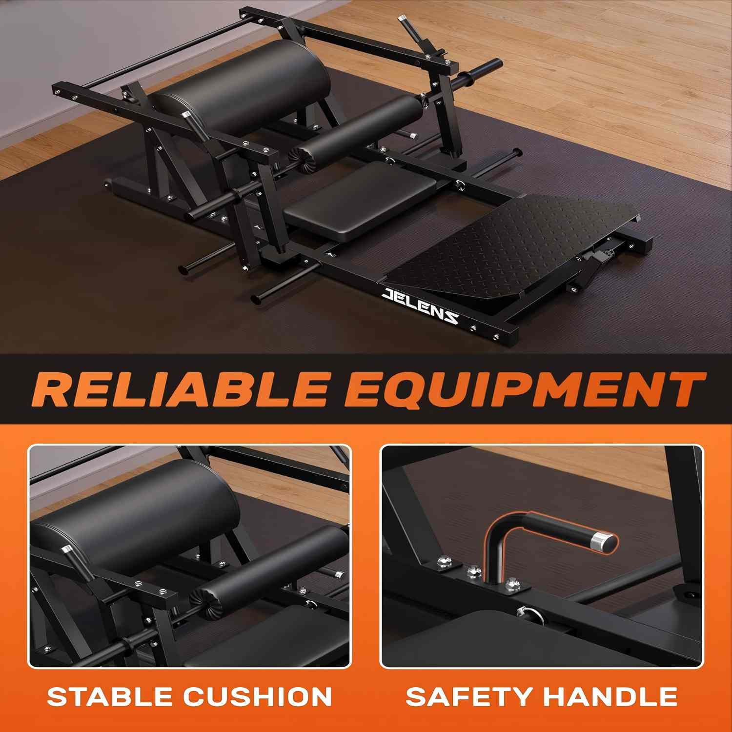 FORGEMUS Hip Thrust Machine,800LBS Glute Bridge Machine with Weight Holder,Duty Glute Bridge Adjustable Footboard for Home Gym