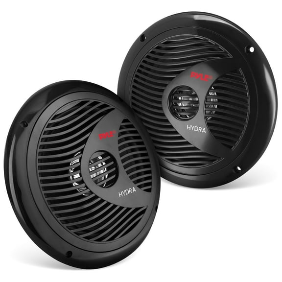 2) NEW PYLE PLMR60B 6.5" 150W Marine/Boat Dual Cone Waterproof Speakers PAIR