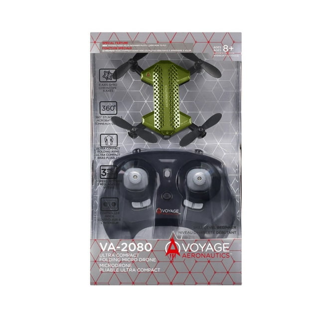 Voyage Aeronautics VA-2080 Ultra Compact Folding Micro Drone- Green