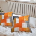 thumbnail image 5 of Graffiti Art Outdoor Pillow Covers Pack of 2 Abstract Gary Orange Color Stitching Waterproof Throw Pillow Covers Decorative Cushion Cases for Patio Garden Tent Balcony Couch 20x20 inch, 5 of 8