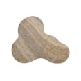 thumbnail image 4 of Maklaine Transitional Tan Finish Faux Travertine Short Side Table, 4 of 7