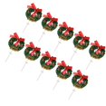 thumbnail image 1 of 10 Uds Mini coronas navideñas, adornos navideños para cupcakes, decoración del hogar para ventana, fiesta Estilo D, 1 of 10