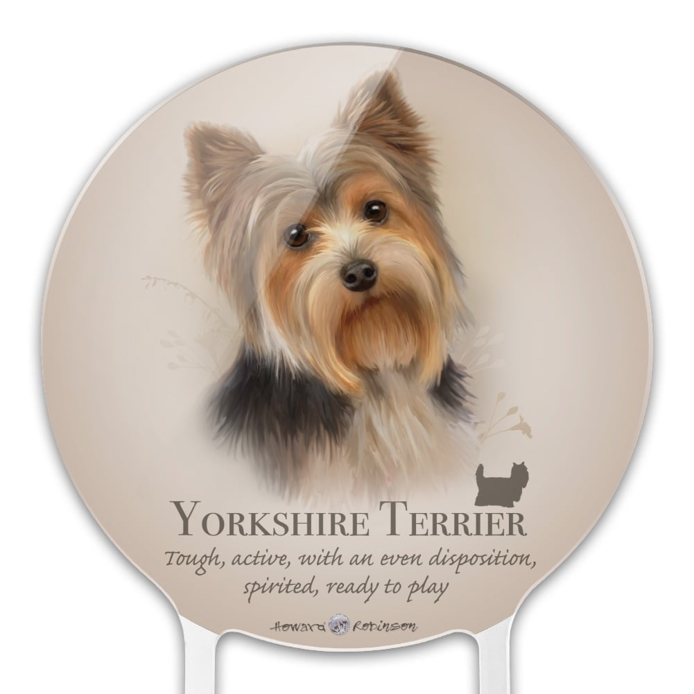 Yorkshire Terrier Dog Mix comestible stand up Tranche Gâteau Toppers CHIOTS YORKSHIRES