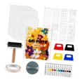 thumbnail image 2 of FashionCha Complete Gel Printing Plate Kit Paint and Tools Reusable Templates Printmaking Paper Printmaking Set for Card Making Crafts, 2 of 8